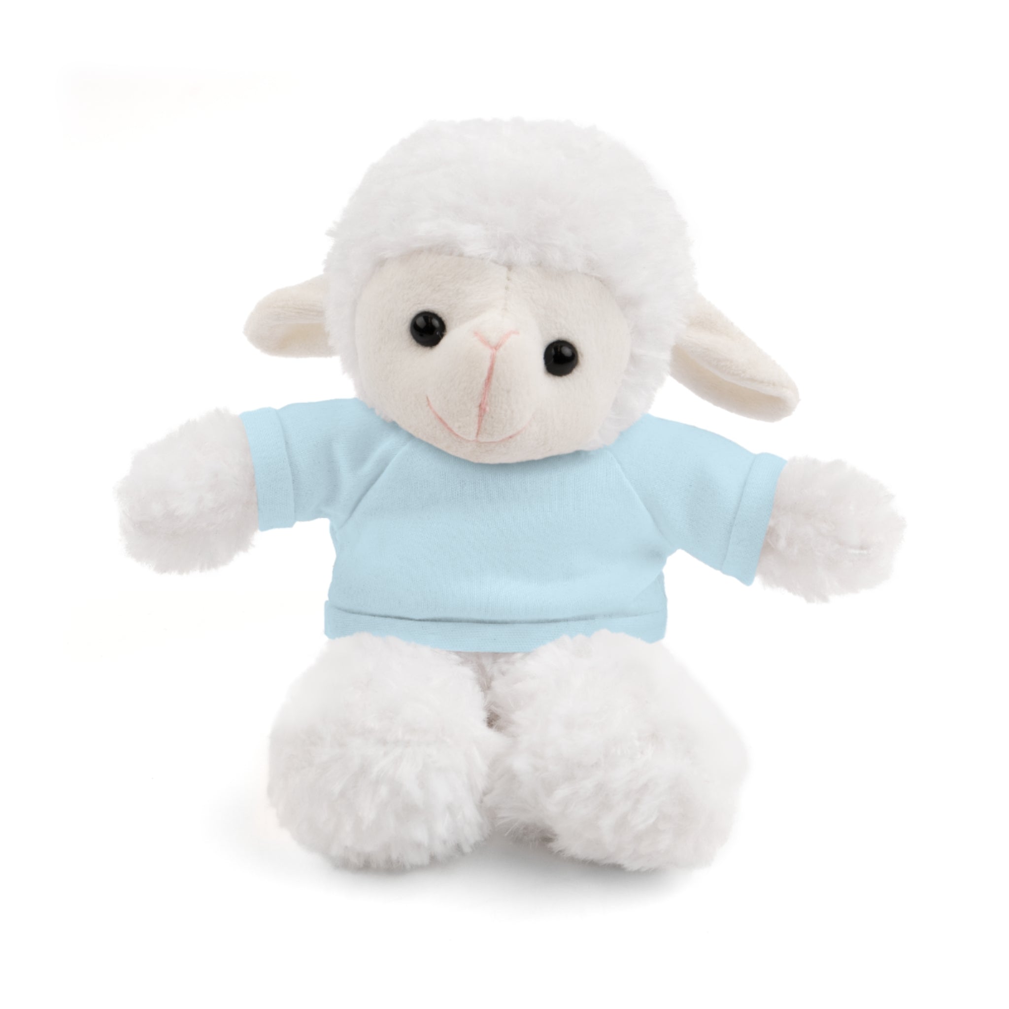 Buy light-blue Plush Sheep with Custom Tee