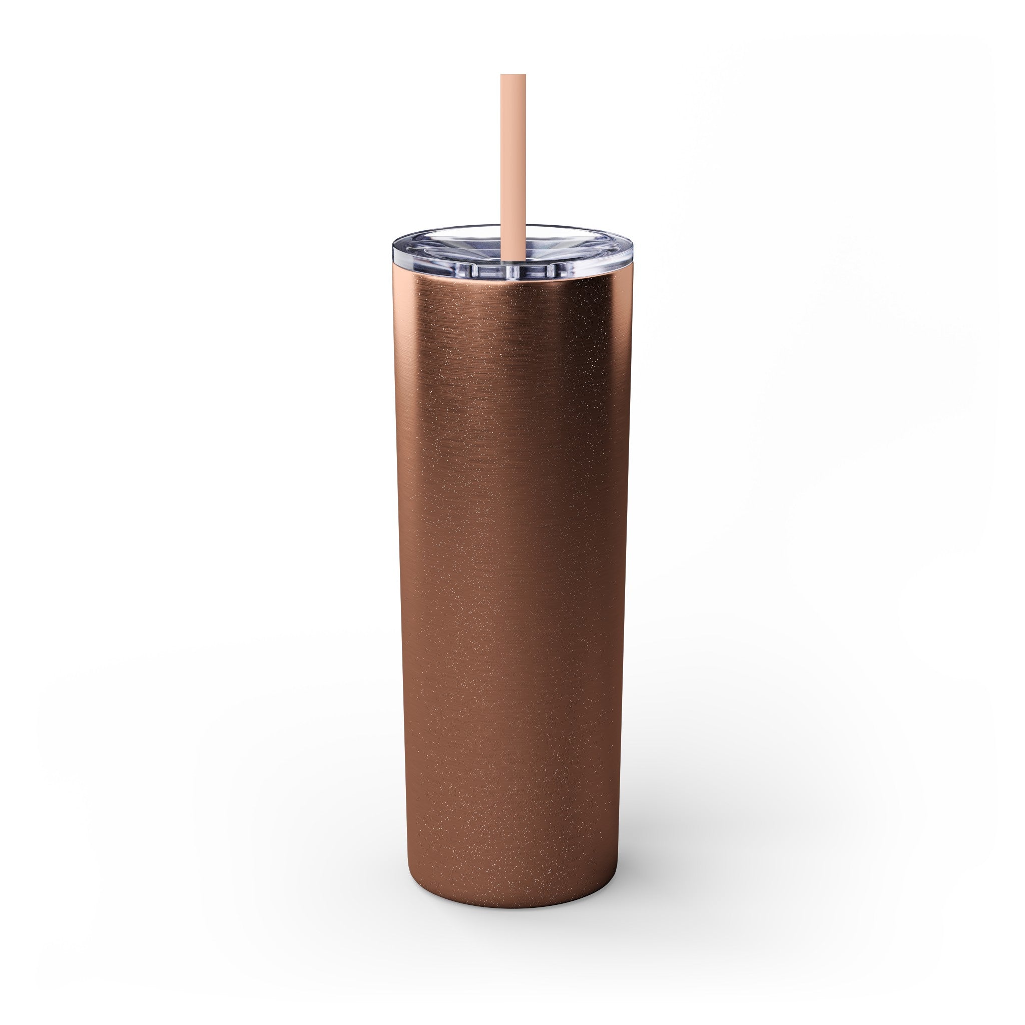 Buy glitter-rosegold Personalized Skinny Tumbler with Straw, 20oz