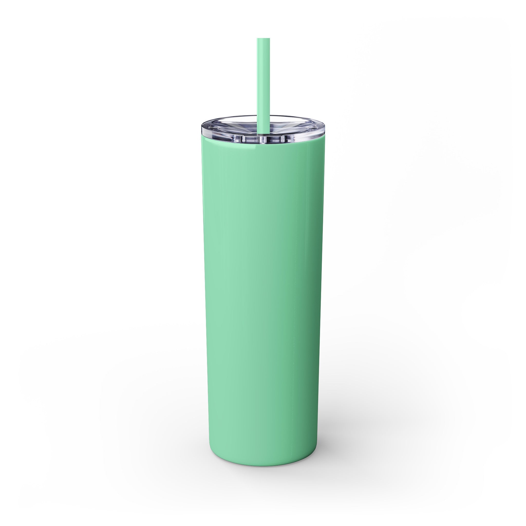 Buy mint Personalized Skinny Tumbler with Straw, 20oz