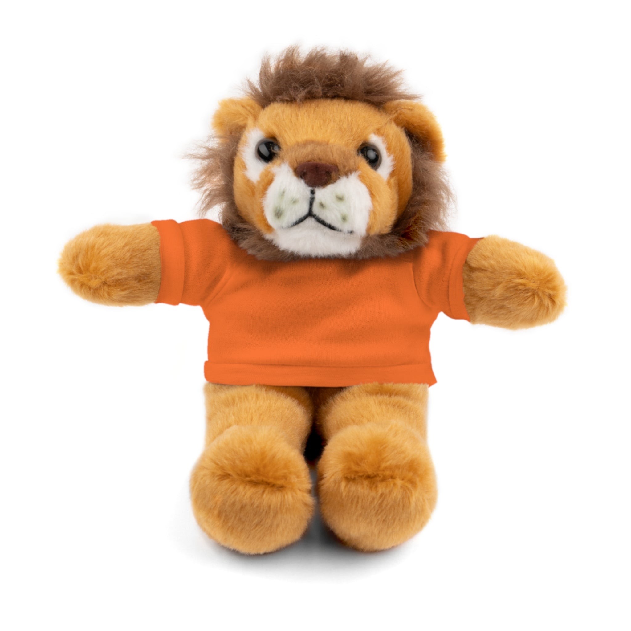 Buy orange Plush Lion with Custom Tee