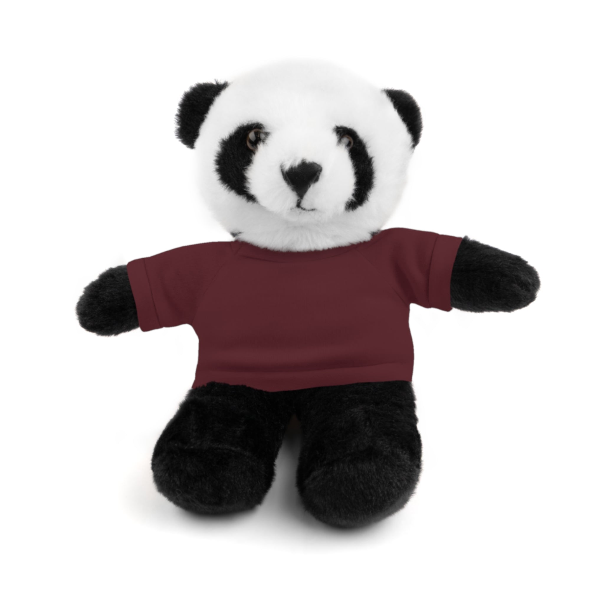 Buy maroon Plush Panda with Custom Tee