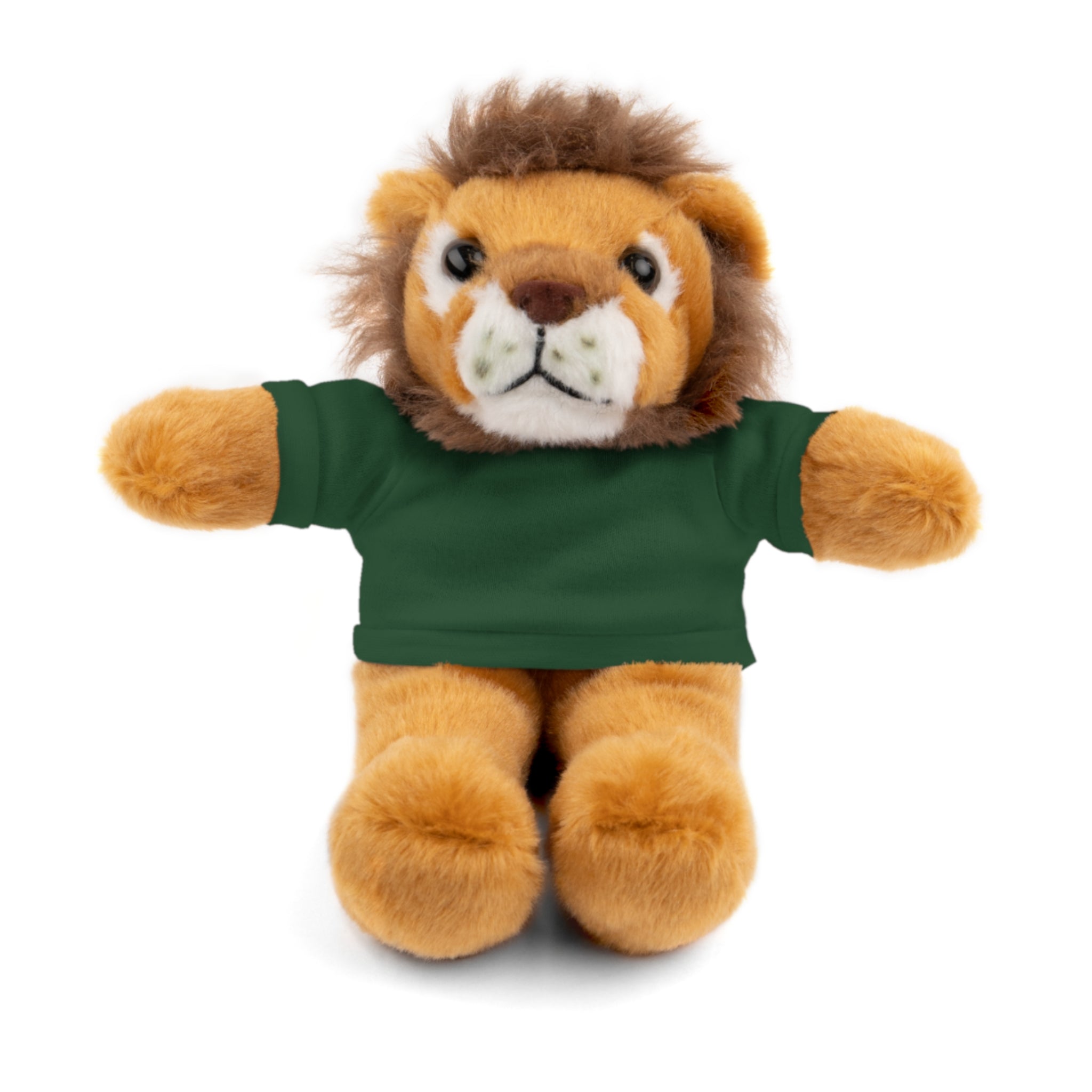 Buy forest-green Plush Lion with Custom Tee