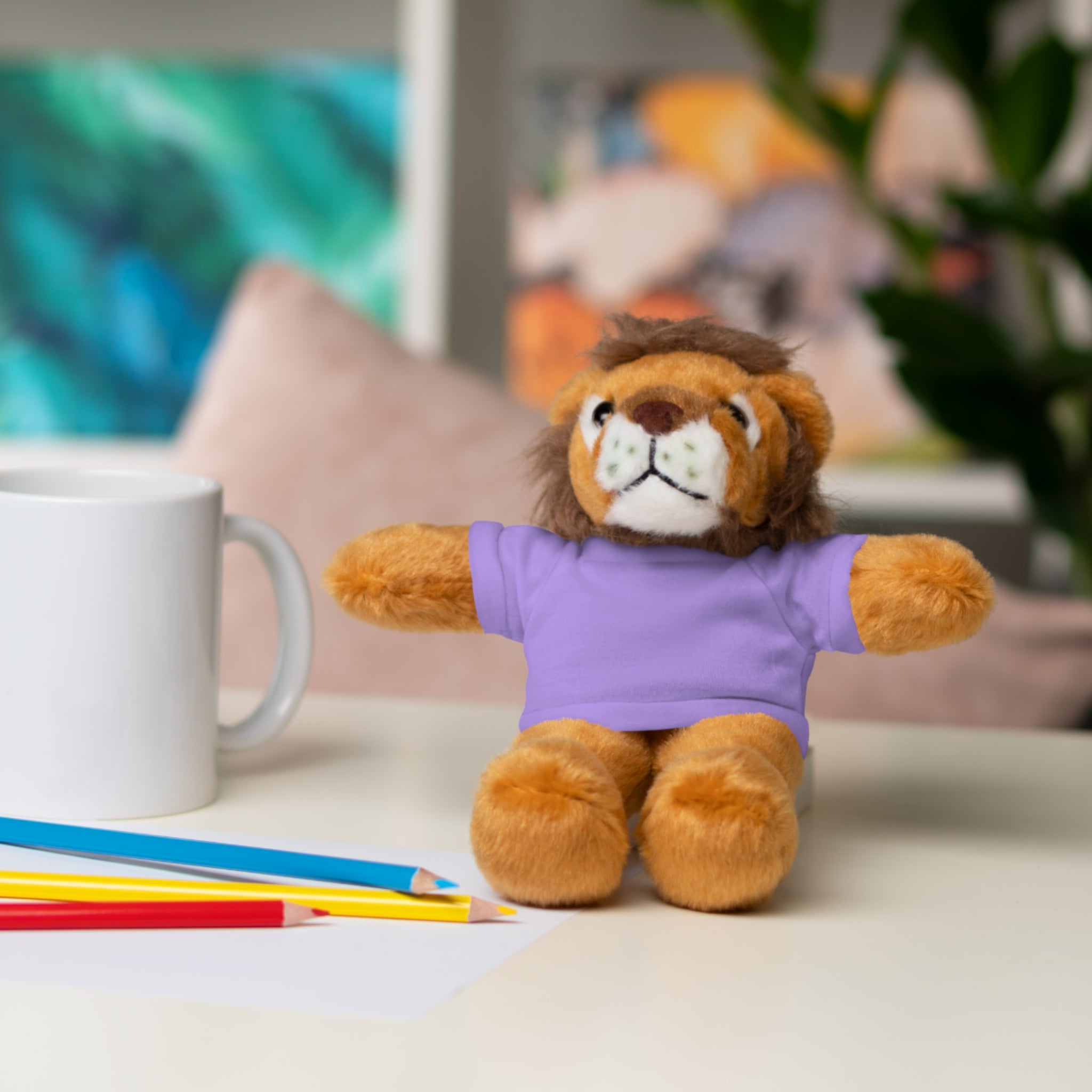 Plush Lion with Custom Tee