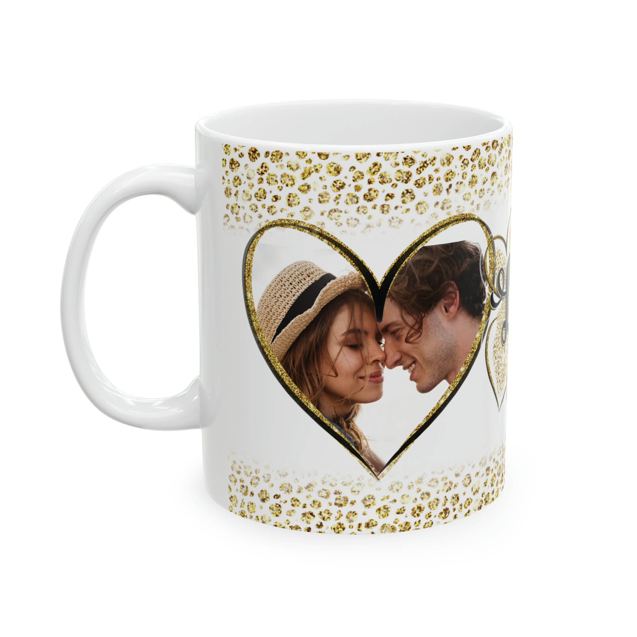 Personalized Ceramic Mug with Two Photos