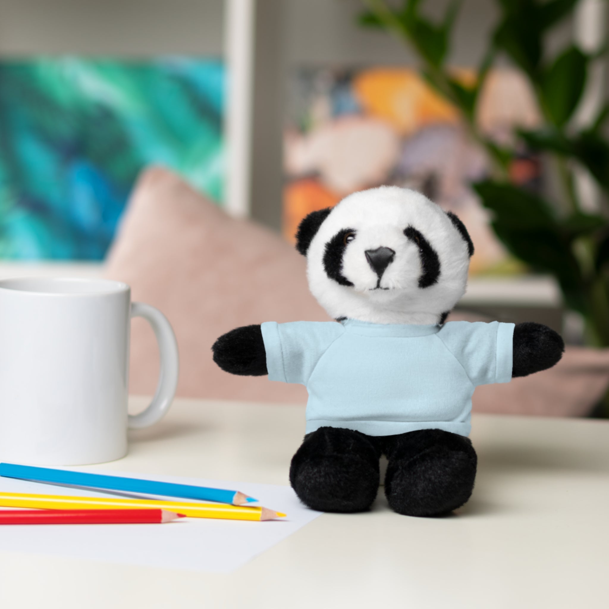 Plush Panda with Custom Tee