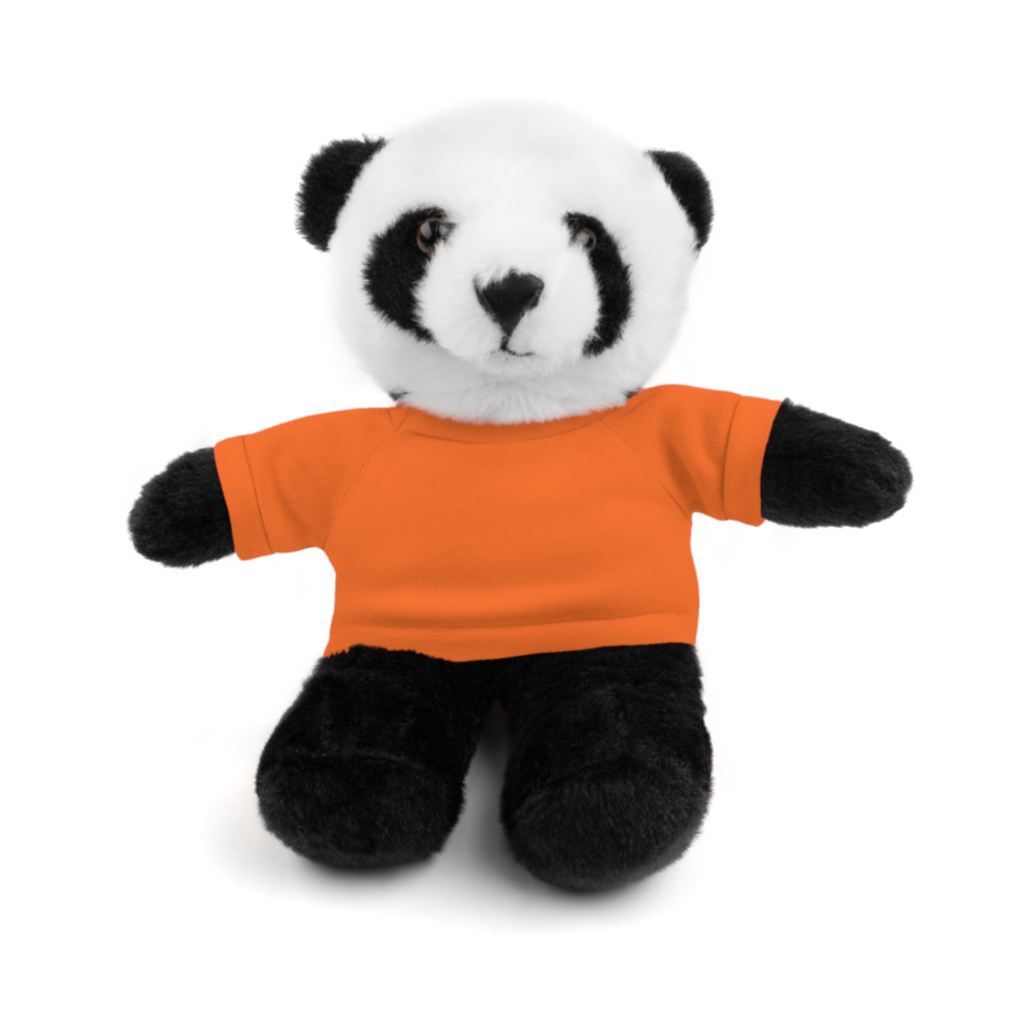 Buy orange Plush Panda with Custom Tee