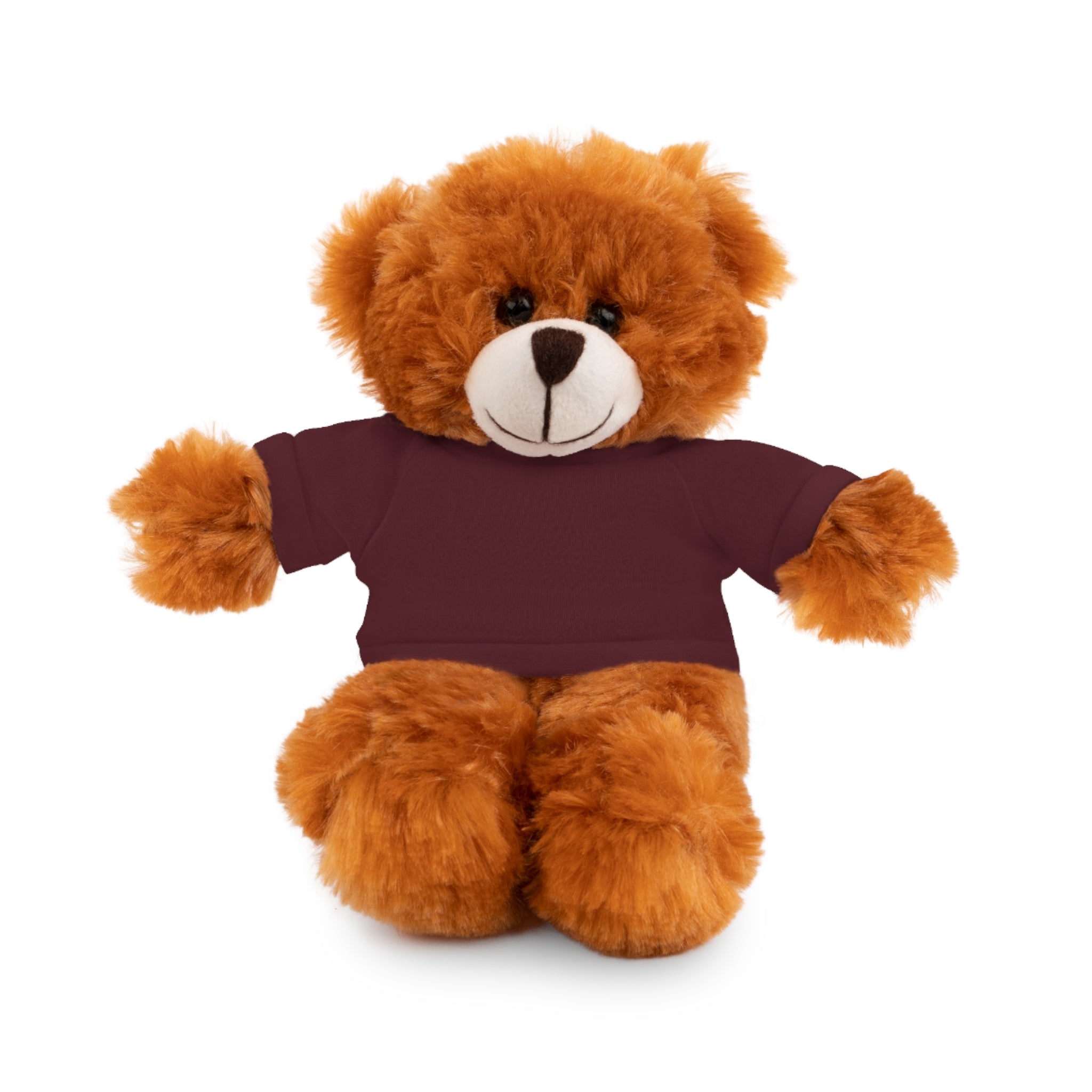 Buy maroon Customizable Stuffed Bear with Custom Tee