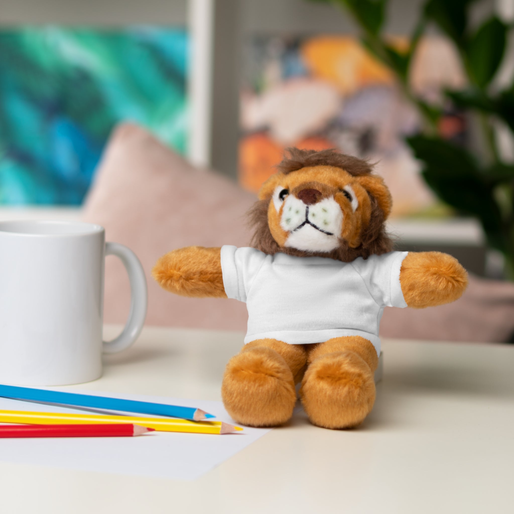 Plush Lion with Custom Tee