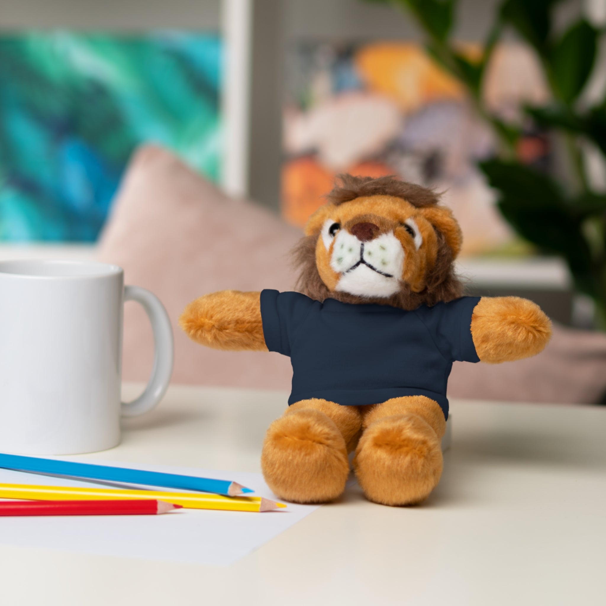 Plush Lion with Custom Tee