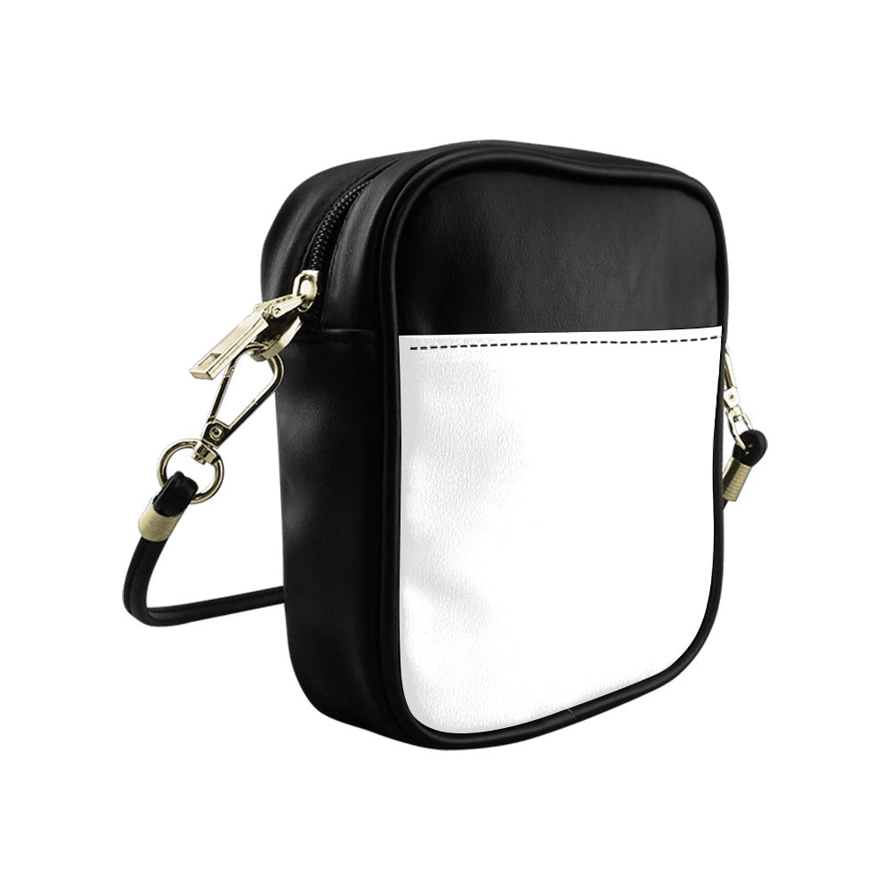 Customizable PU Leather Sling Bag - 0