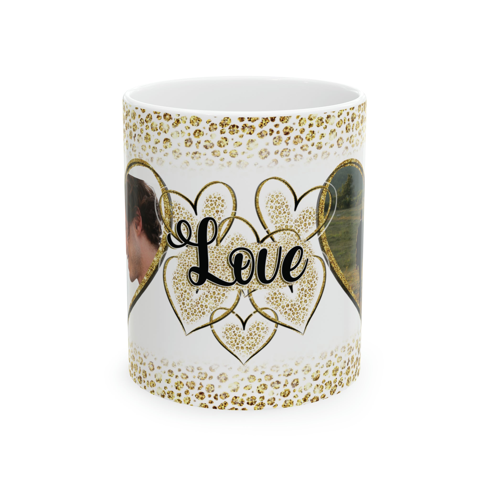 Personalized Ceramic Mug with Two Photos - 0