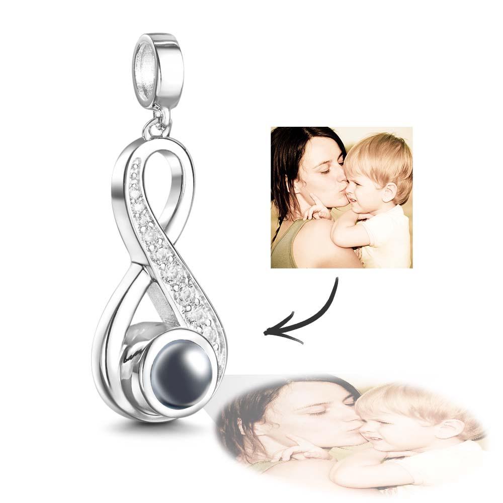 Projection Photo Infinity Love Pendant with Personalized Image