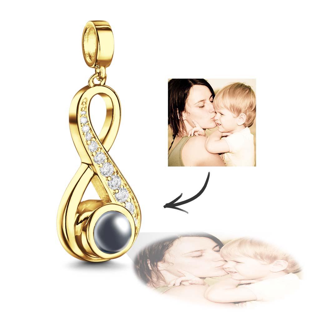 Buy 18k-gold-plated-copper Projection Photo Infinity Love Pendant with Personalized Image