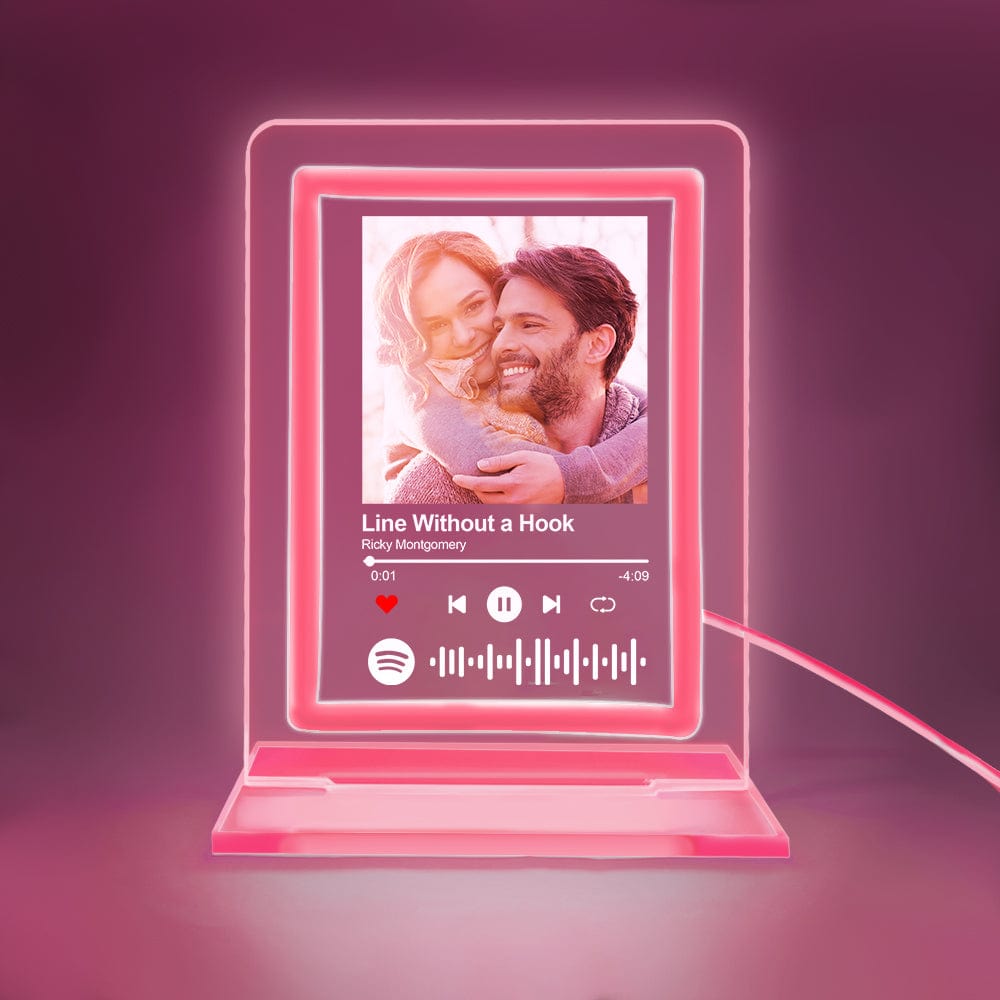 Buy pink Spotify Custom Night Light Music Plaque with Personalized Photo