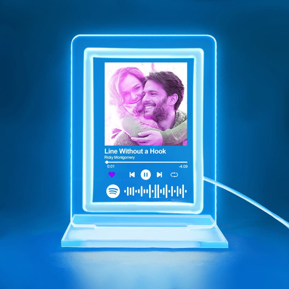 Spotify Custom Night Light Music Plaque with Personalized Photo