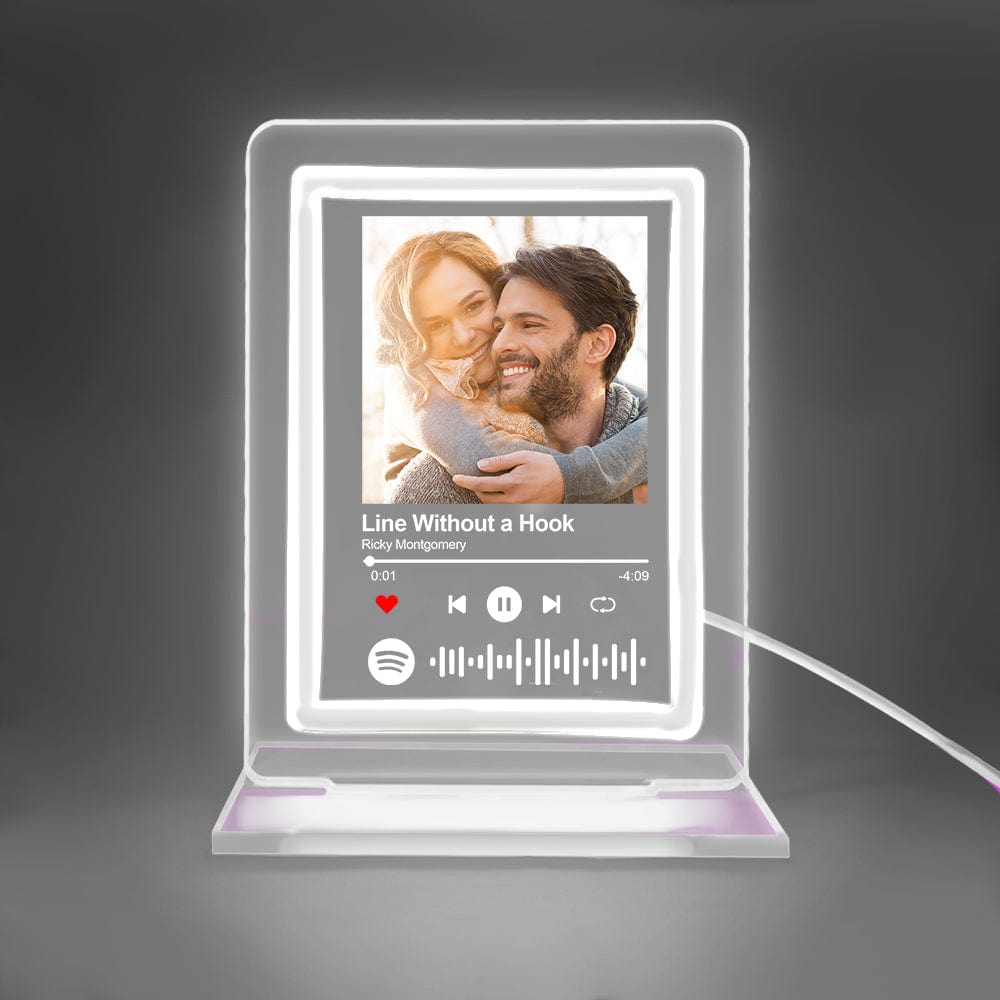 Buy white Spotify Custom Night Light Music Plaque with Personalized Photo