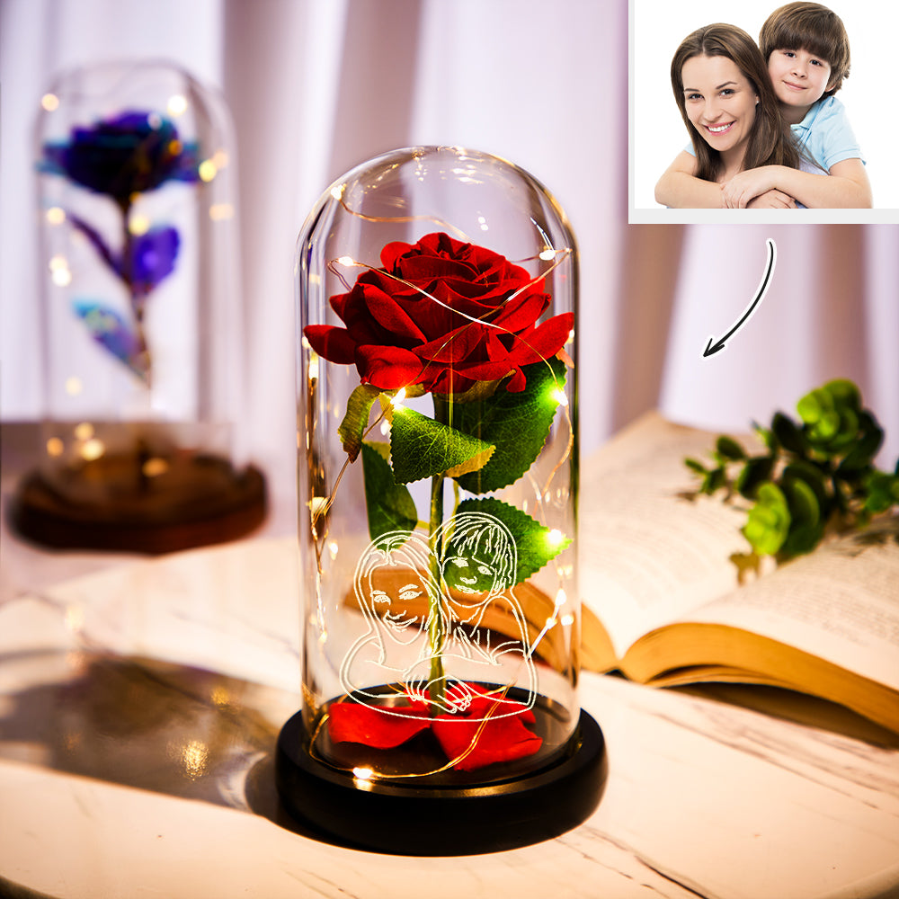 Eternal Red Rose in Glass Dome - 0